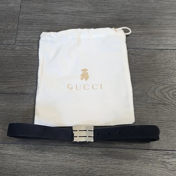 Gucci Child belt navy blue suede size S - Picture 1 of 11